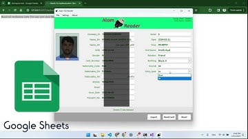 4.9- Export data to Google Sheets from ALAM Emirates ID Reader desktop App