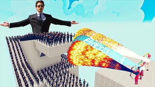 100x TONY STARK + 2x GIANT vs 3x EVERY GOD  Totally Accurate Battle Simulator TABS