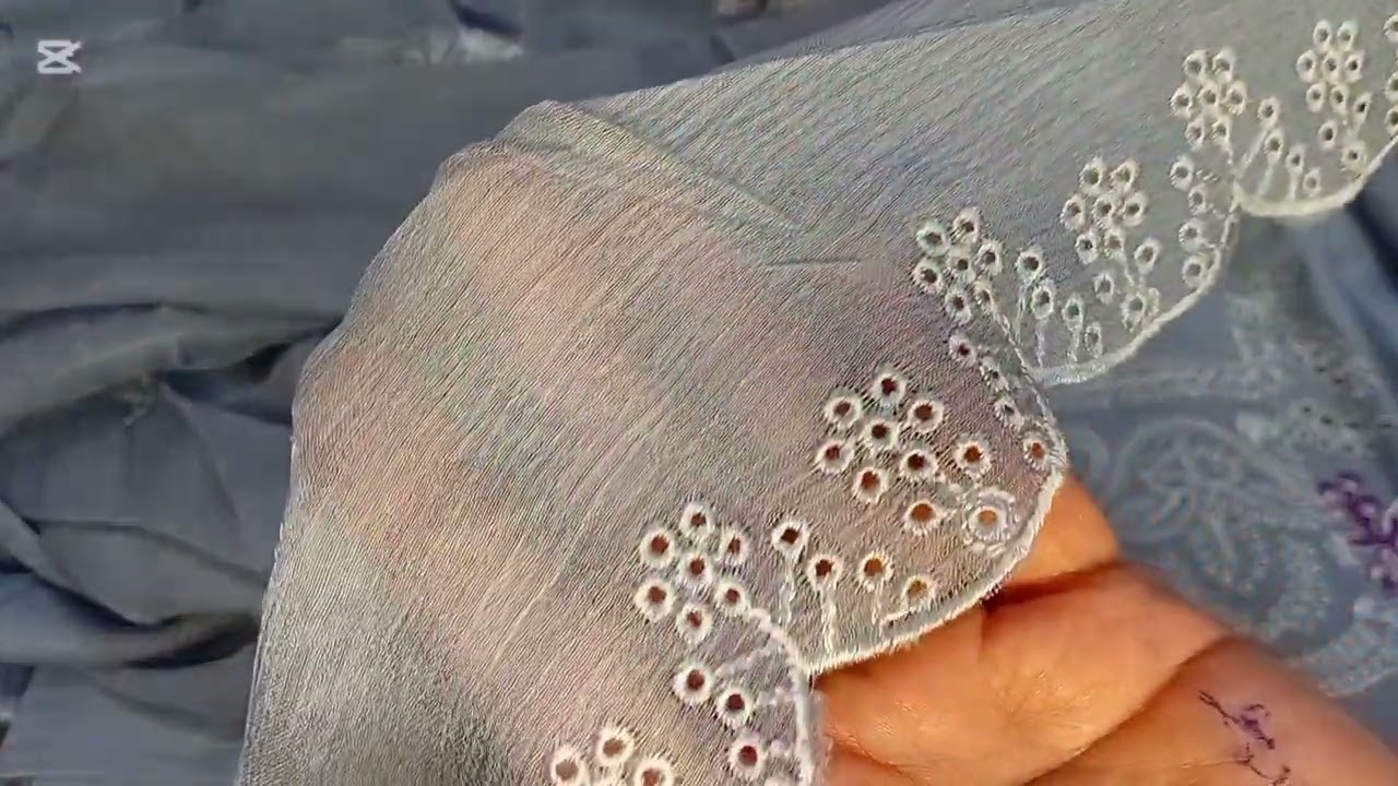 Eid collection heavy embroidered scifflie work with elegant dupatta..awesome colours for summer.....