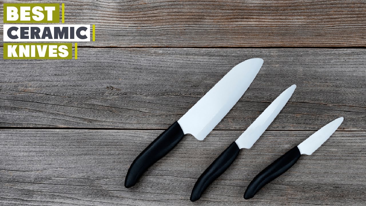 Vos Ceramic Knife Set with Covers 2 Pcs - 5 Santoku Knife, 3