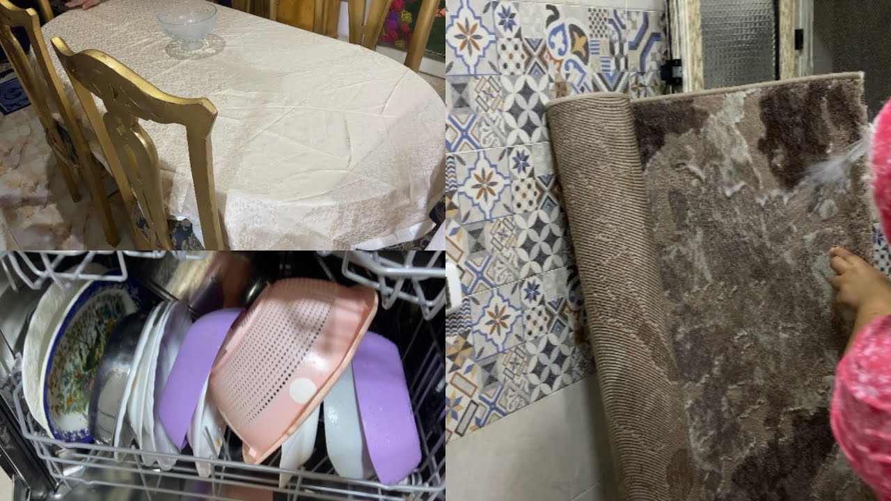 روتين قوي 💪 هيشجعك تخلصي شغل البيت👍 وتنظيفات  العيد 👍 تنظيف السجاد الفاتح بسهوله🫣