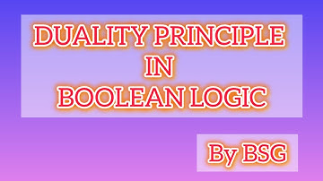 DUALITY PRINCIPLE IN BOOLEAN ALGEBRA
