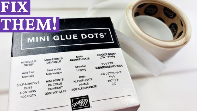 Glue Dots Adhesive Roll Mini Permanent Sticky Dots, 3/16-inch, Clear 300