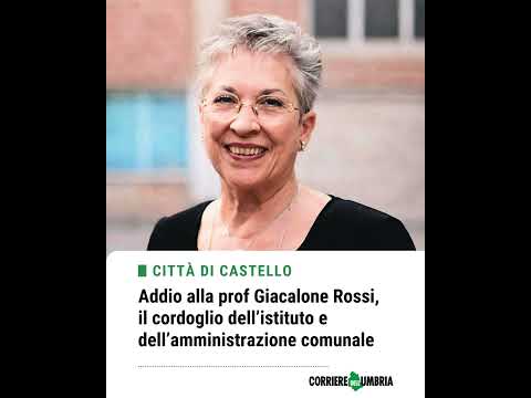 Video Addio alla prof Giacalone Rossi, il cordoglio dellistituto e dellamministrazione comunale