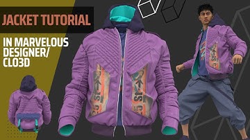 Marvelous Designer/Clo3D tutorial guide to Create a Bomber Jacket | Design with me