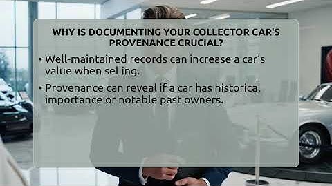 Why Is Documenting Your Collector Car
