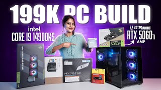 ₹1.99L Gaming &amp; Editing PC Build with Dual Monitors 🔥 | i9 14900KS + RTX 5060 Ti Setup