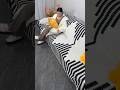 Luxury Black & White Geometric Sofa Cover | Modern Anti-Slip Stretch Couch Protector for Living Room
