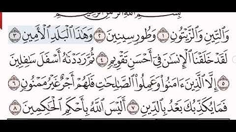 سورة التين الشيخ عبد الرحمن السديس من مصحف آيات