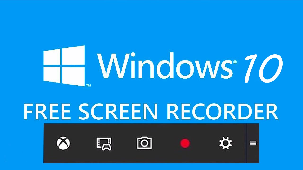 Windows 10 free screen recorder - YouTube