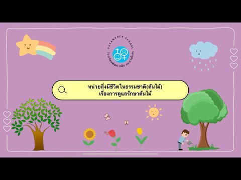หน่วยสิ่งมีชีวิตในธรรมชาติ(ต้นไม้) เรื่องการดูแลรักษาต้นไม้