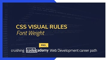 Crushing Codecademy PRO WEB DEVELOPMENT career path Challenge - Font Weight