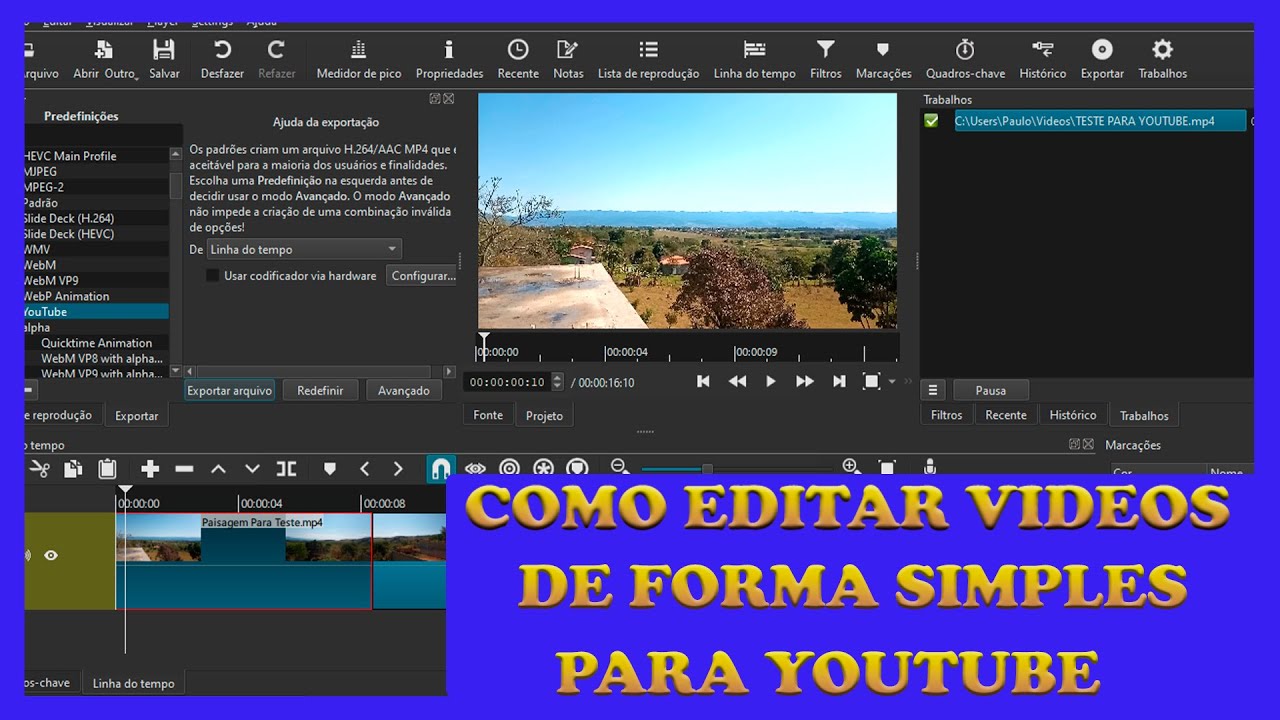 Tutorial Editar video para youtube com shotcut de forma (SIMPLES) - YouTube