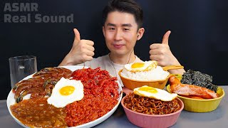 Korean style crab and shrimp mukbang ASMR real sound