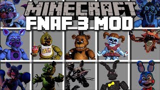 Minecraft FIVE NIGHTS AT FREDDY'S MOD / FIGHT EVIL FNAF MONSTERS AND SURVIVE THE NIGHT!! Minecraft