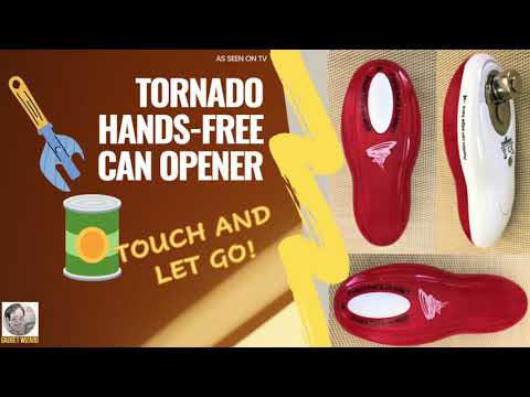 TORNADO Can Opener - How to use a battery-operated can opener