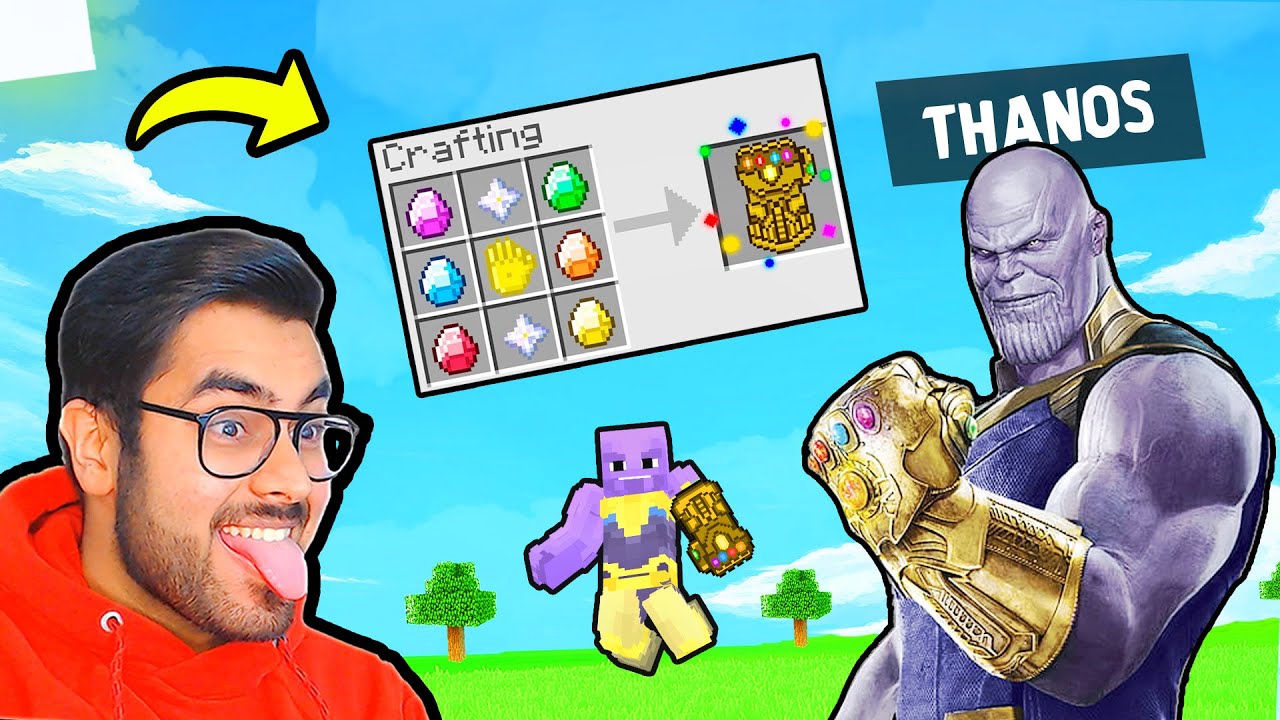 THANOS Gauntlet in Minecraft 😂| Hitesh KS