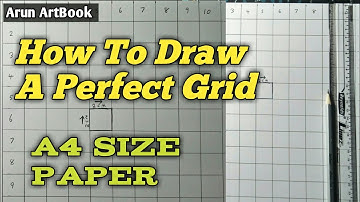 How to Make perfect Grid for perfect Outline in A4 Size paper / How to Make Grid Lines/Arun ArtBook