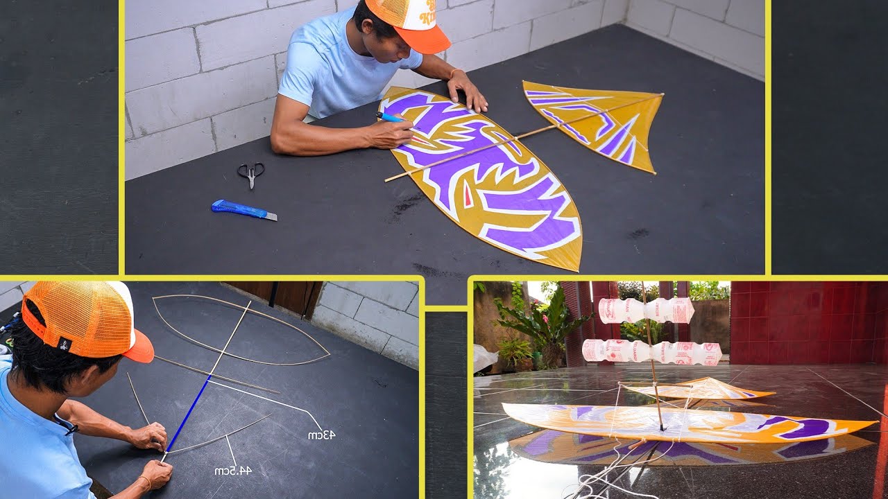 Cara Membuat Layangan Gapangan Model Vietnam Ukuran 1 Meter | Mudah Dan Simpel