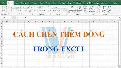 Cách thêm dòng trong Excel, Insert sheet row