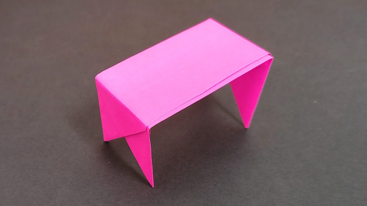 How to Make a Paper Table ( Origami Table Tutorial ) - YouTube