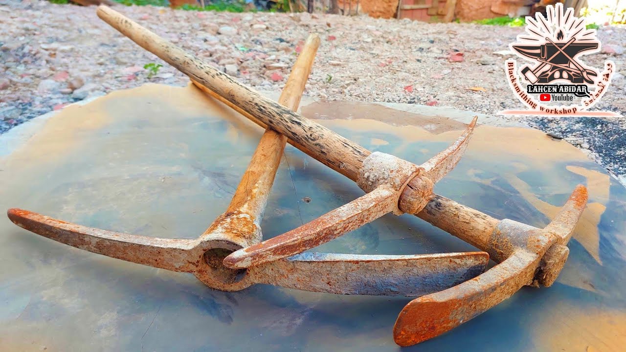 عملية إعادة هيكلة معول قديم / Old pickaxe restructuring process - YouTube