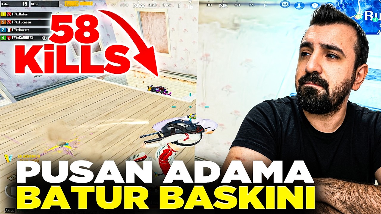 PUSAN ADAMA BATUR BASKINI AKLINI ALDIM ! BATUR GAME PUBG MOBİLE !