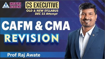 L 03 I CS Executive revision Dec 23 I CMA I CAFM by Raj Awate