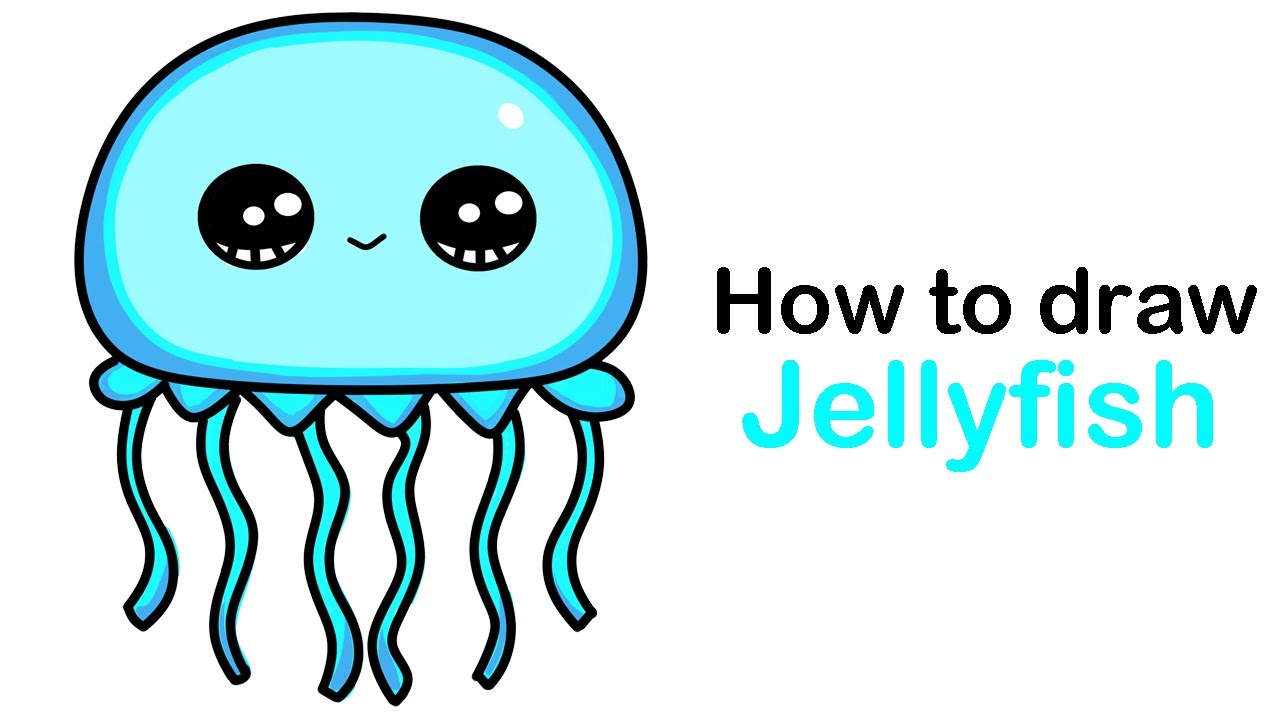 jellyfish drawing for kids