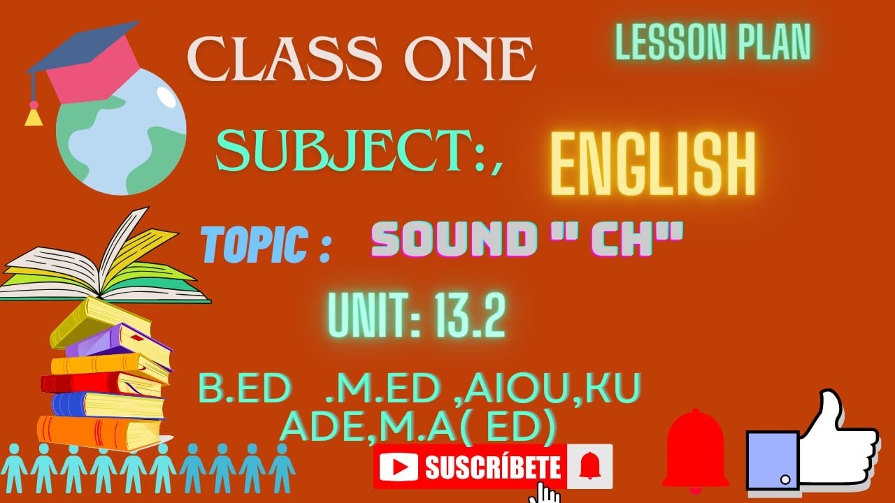 Lesson plan English, Class 1, Topic: Sound "ch" , unit 13 2 - YouTube