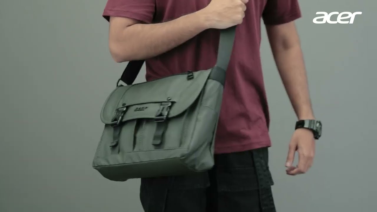 Acer Stylo Premium 14 Inch Green Color Sling Bag