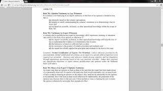 Rules of Evidence Basics - Rule 701 Opinion Testimony