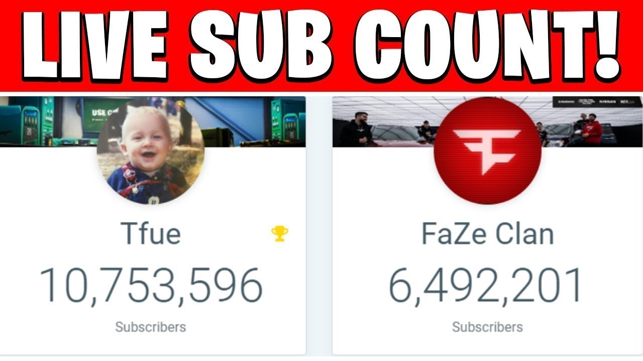 Tfue live sub count