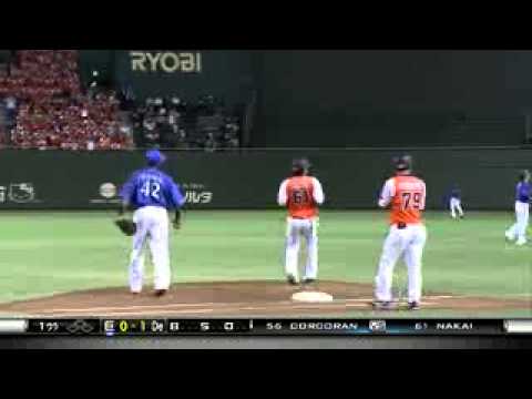 中井 1回裏 ライト前ヒット 2013 07 05 巨人×DeNA