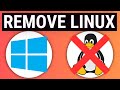 How to remove linux from dual boot in windows 10 and delete uefi boot entry
