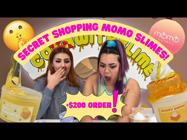 I secret shopped from Momo Slimes! $200 worth of slime 😳 class=