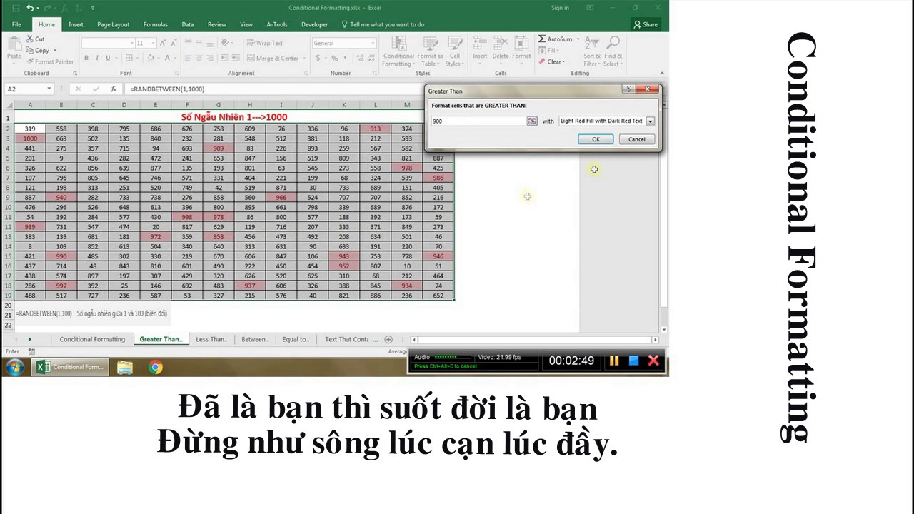 C ch D ng Conditional Formatting Trong Excel YouTube C ch d ng conditional formatting trong excel youtube