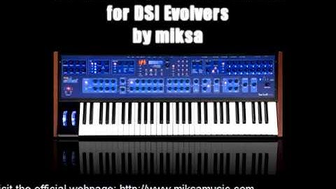 Trance / Progressive Soundset for DSI Evolver (Poly Evolver) Preset Demo