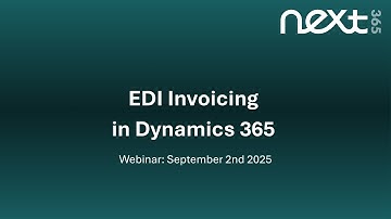Webinar: EDI Invoicing In Dynamics 365