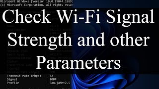 how to check wi-fi signal strength and other parameters in windows desktop pcs and servers