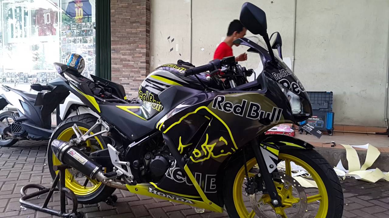 Hasil Pemasangan Striping Full Body Honda CBR K45 Red Bull YouTube