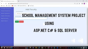 School Management System Project  Asp.Net C# & Sql Server