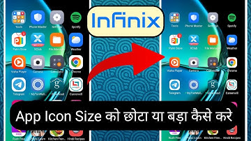 Infinix App Icon Size ko chota ya bara kaise kare