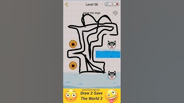 Draw 2 save : Feed The Dog 🐶 Level 56 #shorts  #gaming #art