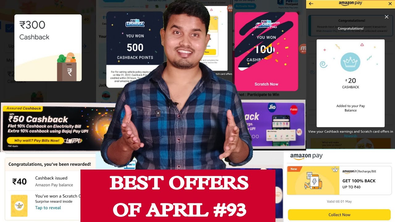 Best Offer Of April 2022🔥Gpay Upto ₹600 Cashback 🤑Paytm New Offer, Amazo New Offer, Recharge offer