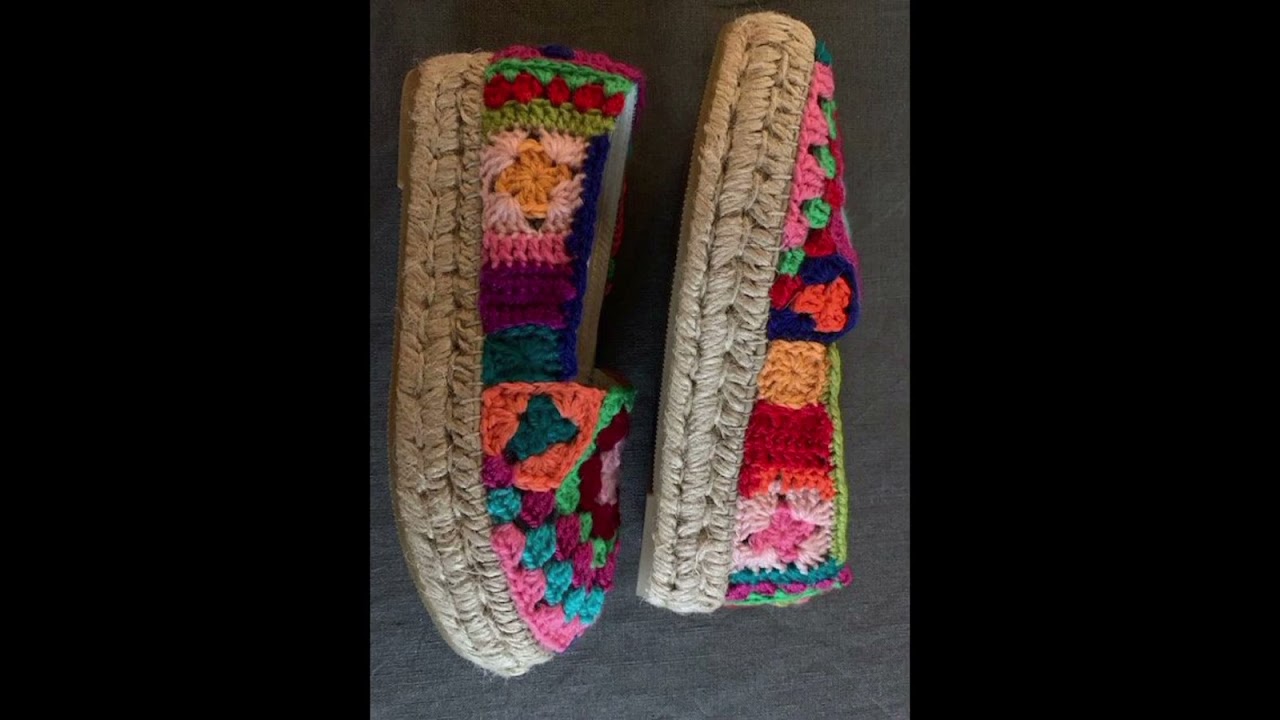 Модные вязаные крючком туфли || Идеи для создания обуви своими руками от бабушки