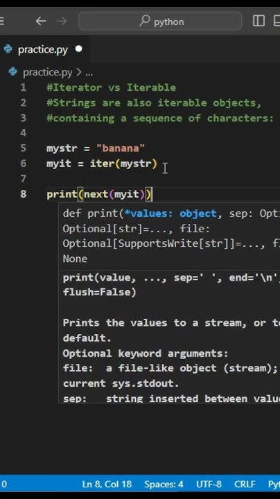 iterator vs iterable 😲😱#python #pythonprogramming #coding #code # ...