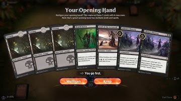 Magic Arena - Mono-Black Zombies vs. Grixis Control