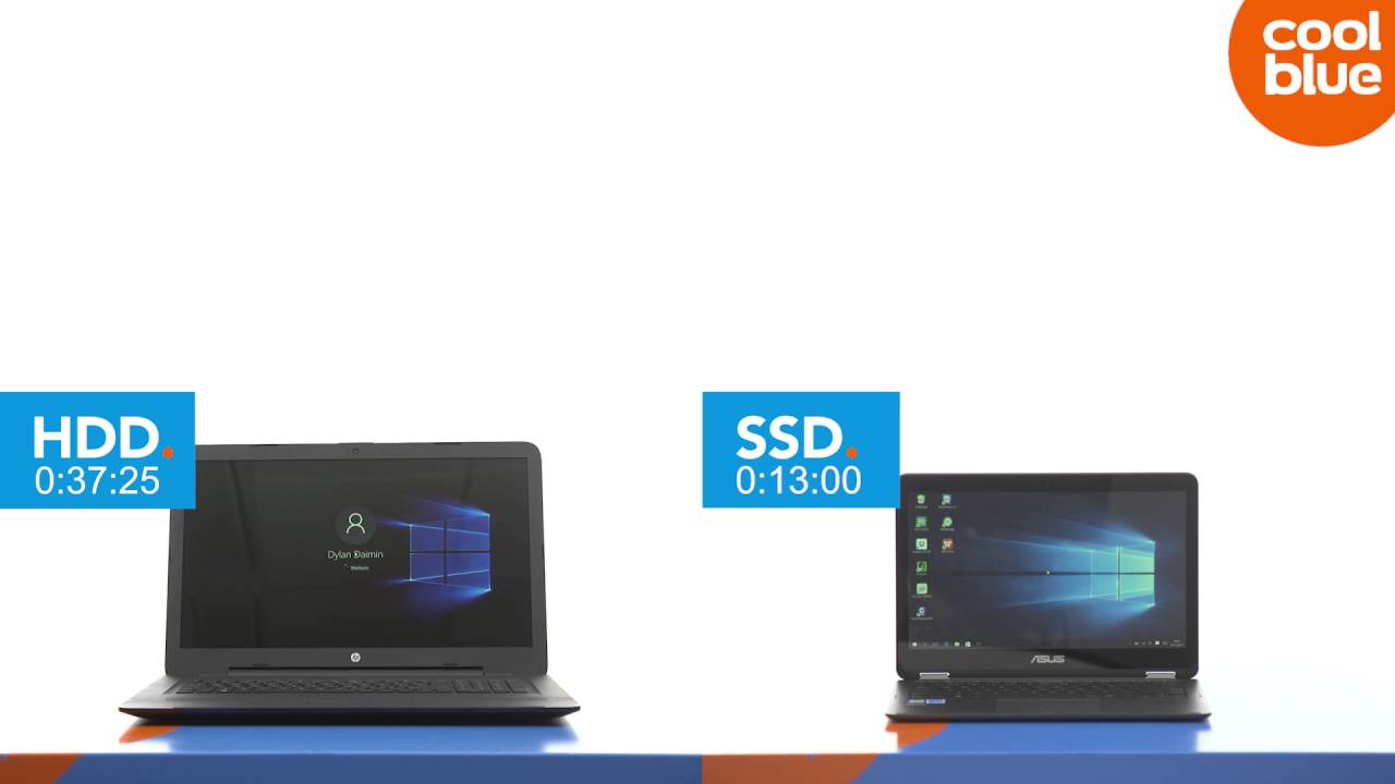 verrassing Bandiet Op risico Vergelijk een laptop met HDD en een laptop met SSD - Coolblue - alles voor  een glimlach