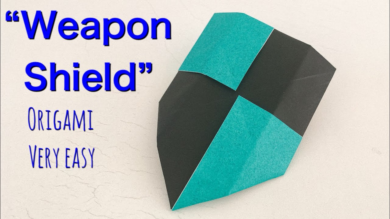 【ORIGAMI】 How to make "Paper Shield" Easy! Como fazer um "Escudo de